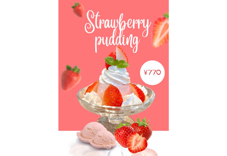 Strawberry pudding